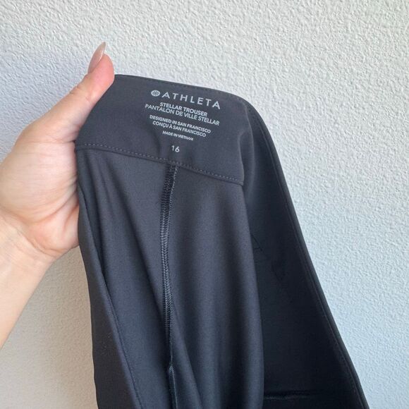 Athleta Size 16 XL Stellar Trouser Black Pant Versatile Slim Work Office Pants - Picture 7 of 9